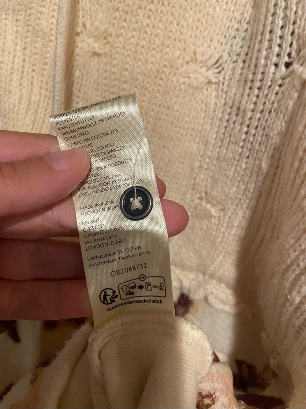 Free People Bali Bring Me Roses 🌹 Sherpa Pullover, XL - Picture 10 of 12